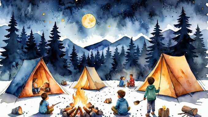 Photo by GenMatic watercolor, camping, night, ai generated, adventure, wallpaper, camping, camping, camping, camping, camping, adventure, adventure